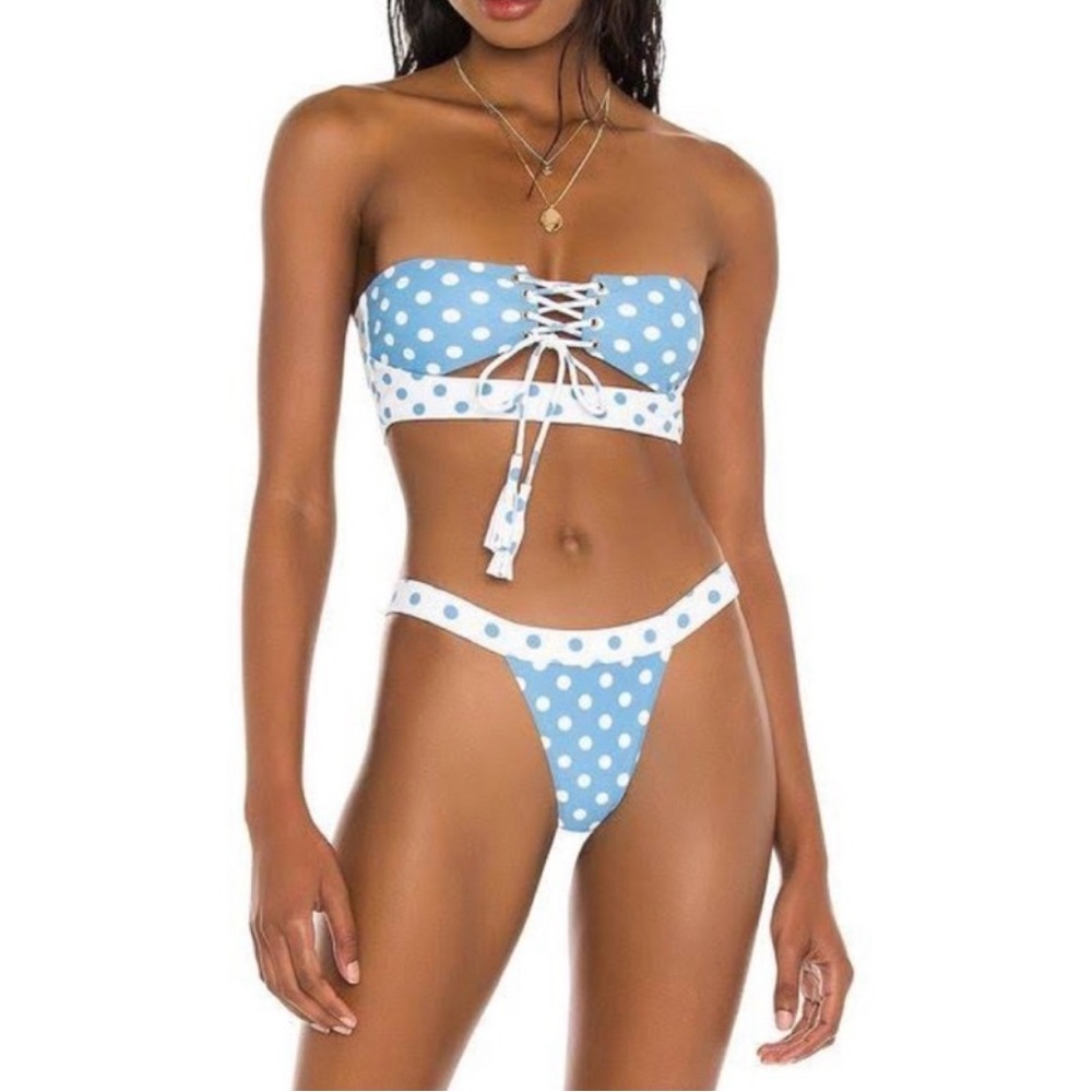Camila Coelho Andressa Polka Dot Bikini Bottoms